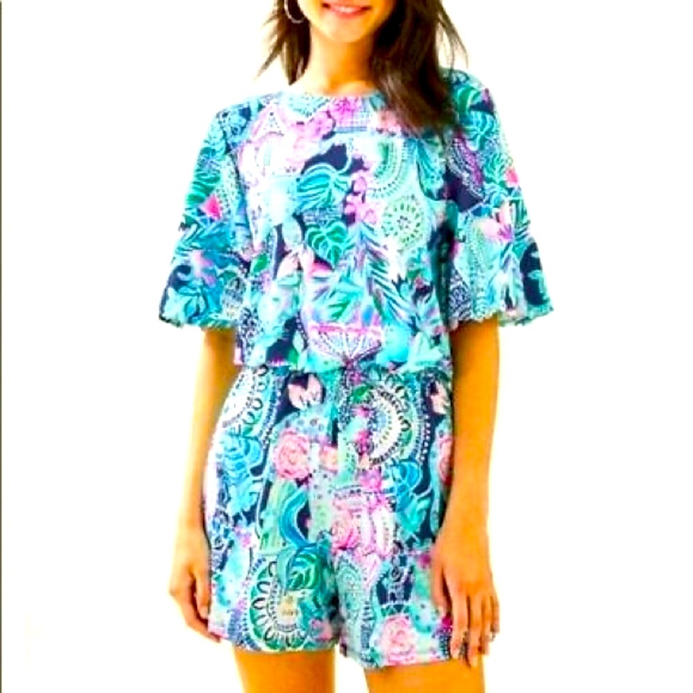 Lilly Pulitzer Britton Romper in Looking Sharp